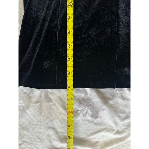 Avec Les Filles Black Velvet Rosette Strap Cocktail Dress, NWT - Picture 7 of 7